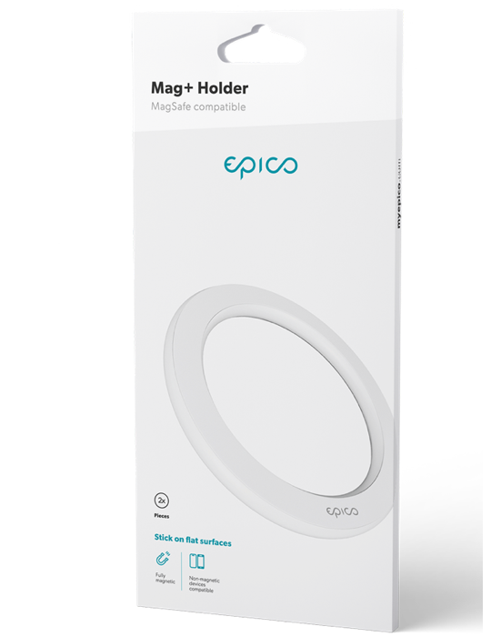 Držák Epico Mag+ Holder MagSafe 2 ks, bílá