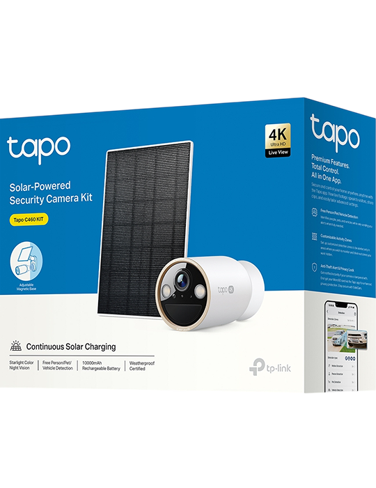 Sada bezpečnostní kamery a solárního panelu Tapo C460 KIT, bílá
