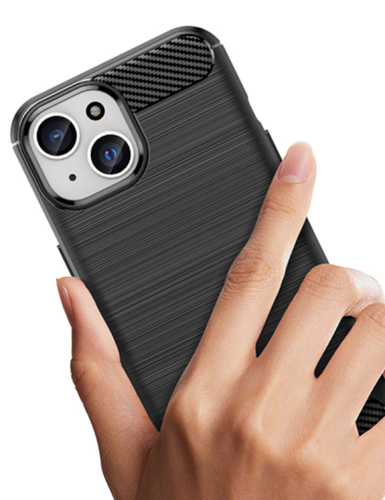 Kryt Carbon Motorola Edge 50 Fusion 5G, černá
