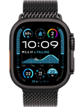Apple Watch Ultra 2 GPS + Cellular 49mm černě titanové pouzdro s černě titanovým Milánským tahem S, černý titan - Milánský tah S