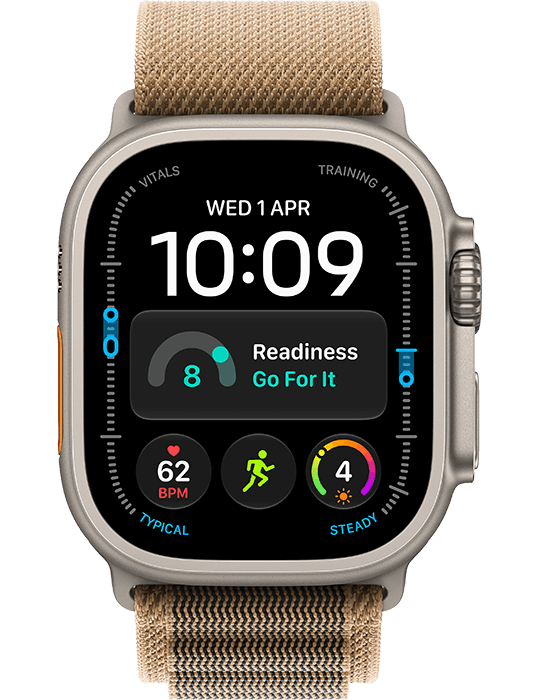 Apple Watch Ultra 4 GPS + Cellular 49mm, Titan přírodní/poušt. oranž. alpský S