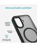 Kryt Epico Hero Matte Pro Mag+ iPhone 17 Qi2 & Magsafe kompatibilní, černá