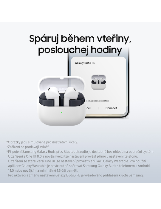 Sluchátka Samsung Galaxy Buds3 FE, černá