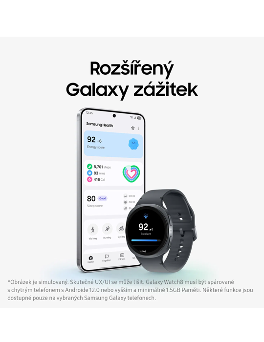 Hodinky Samsung Galaxy Watch 8 44mm LTE, šedá