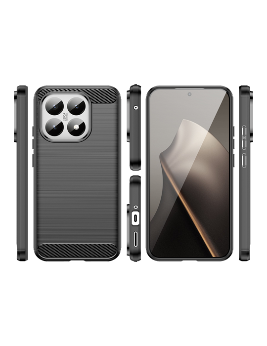Kryt Carbon Xiaomi 15T 5G, černá
