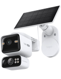 Sada solárně napájené bezpečnostní Wi-Fi kamery se dvěma objektivy a funkcí Pan/Tilt Tapo C645D KIT, bílá