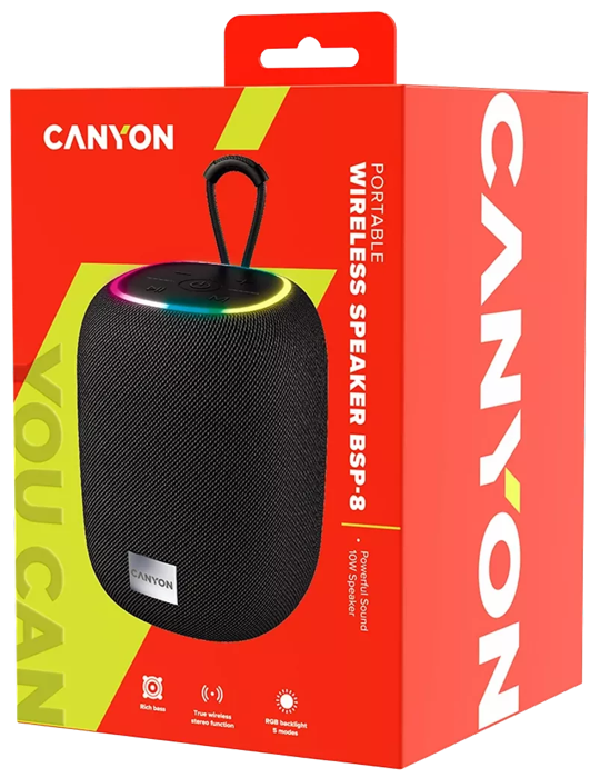 Přenosný reproduktor Canyon BSP-8, černá
