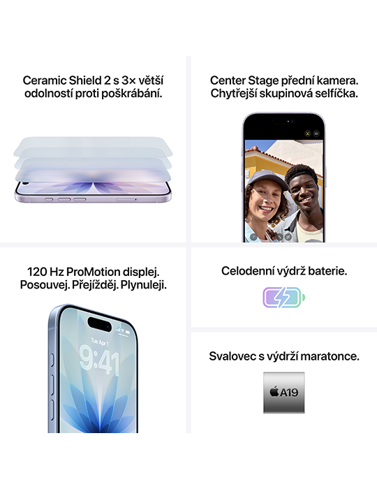 iPhone 17 5G 512GB, mlhově modrá