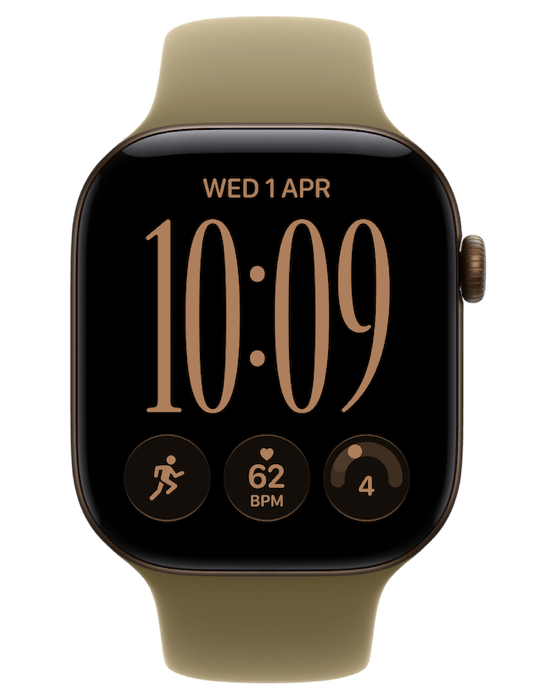 Apple Watch Series 12 GPS + Cellular 46mm, Hliník tm. bronz./olivový sport M/L