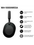 Sluchátka Sony WH-1000XM5 Soft case, černá