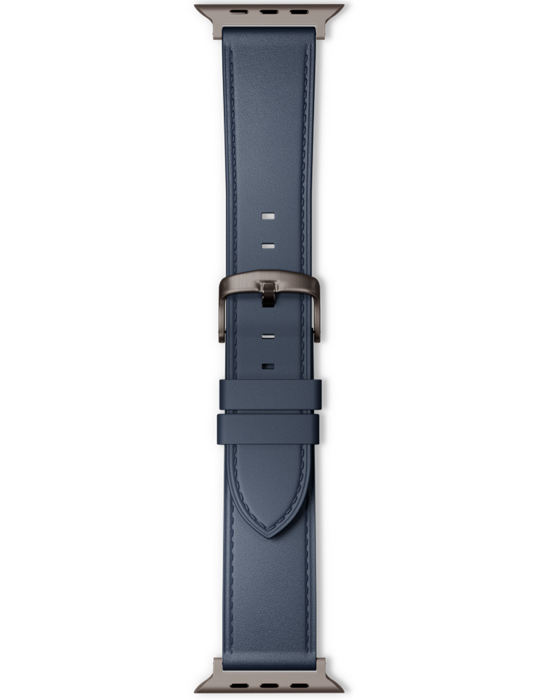 Řemínek Apple Watch Leather 42/44/45/46/49 mm, modrá