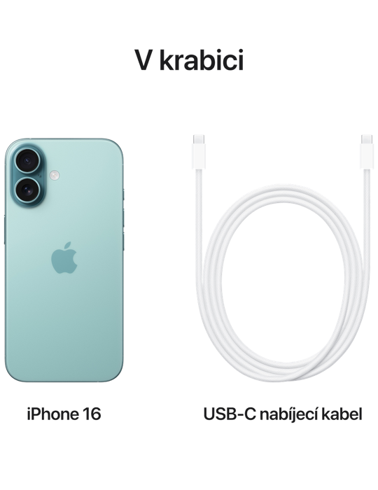 iPhone 16 256GB 5G, modrozelená