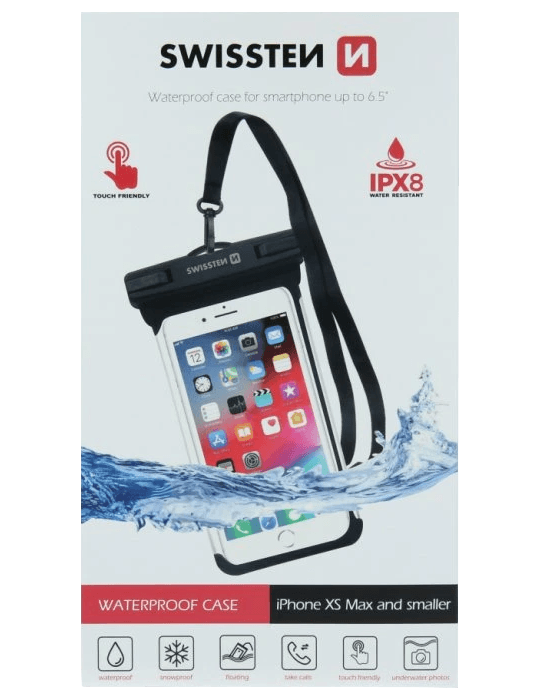 SWISSTEN vodotěsné pouzdro na telefon Waterproof, černá
