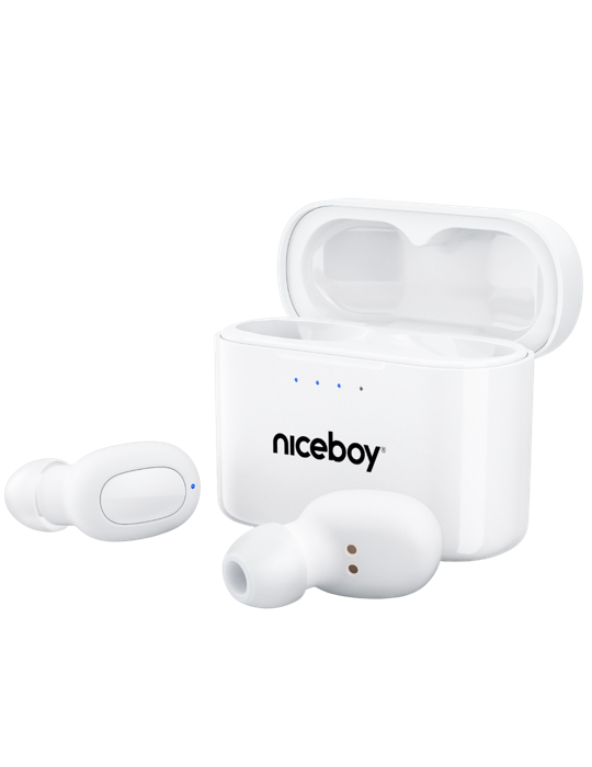 Sluchátka Niceboy podsie 4, bílá