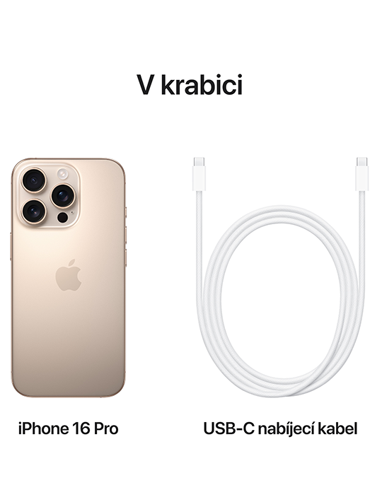 iPhone 16 Pro 256GB 5G, pouštní titan