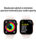 Apple Watch Series 10 GPS + Cellular 42mm, růžově zlatá - světle ruměný sp. ř. S/M