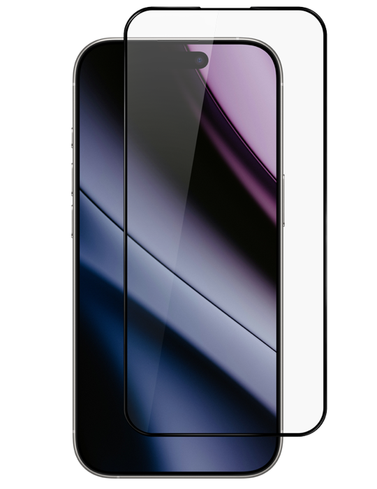 Sklo Epico Hero 3D DF iPhone 15 Pro Max, Ultra-široké krytí s jednokrokovým aplikátorem proti prachu, čirá