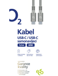 Kabel O2 USB-C x C 1,2m magnetický, šedá