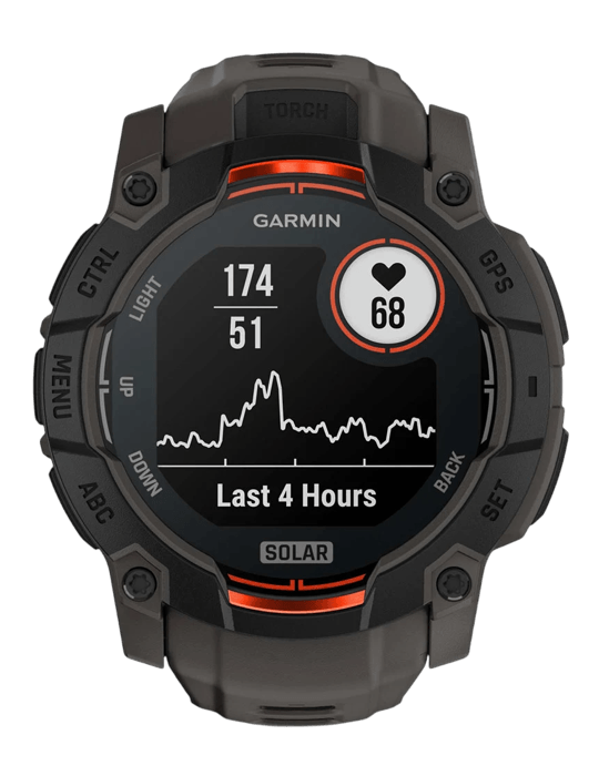 Hodinky Garmin Instinct 3 Solar 50mm, černá
