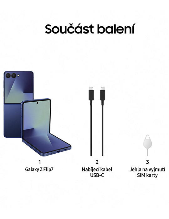 Samsung Galaxy Z Flip7 5G 256GB, modrá
