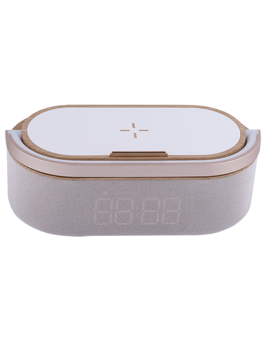 Multifunkční zařízení WG, rádio + nabíječka + lampička + bluetooth reproduktor, béžová