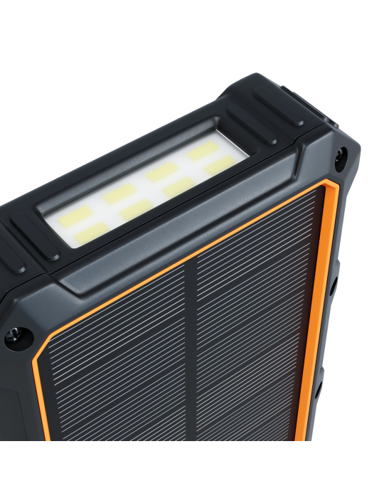 Powerbanka Spello 24000mAh odolná, solární se svítilnou, černá
