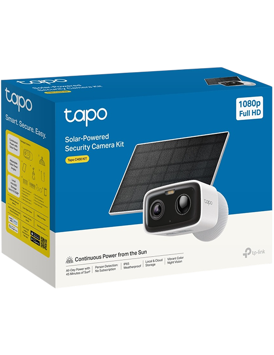 Sada kamery s bezpečnostním solárním panelem Tapo C400 KIT, bílá