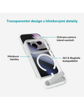 Kryt Epico HeroStand Pro Mag+ iPhone 17 Pro Max/18 Pro Max se skládacím stojánkem, transparent