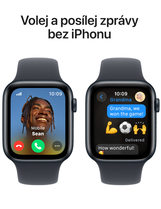 Apple Watch SE GPS + Cellular 44mm temně inkoustové hliníkové pouzdro, temně inkoustová - sportovní řemínek M/L