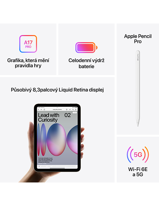 iPad mini 128GB Wi-Fi+Cellular (2024), fialová