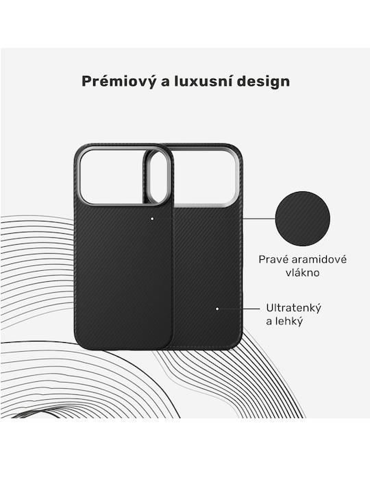 Kryt Epico UNUM SlimAramid Mag+ pro iPhone 17 Pro Max, černá
