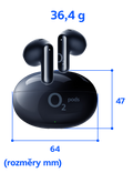 Sluchátka O2 pods, černá