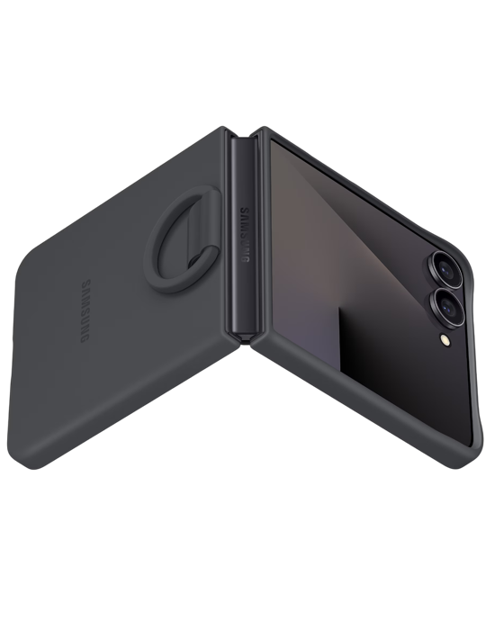 Kryt s držákem na prst Samsung Galaxy Z Flip7, černá