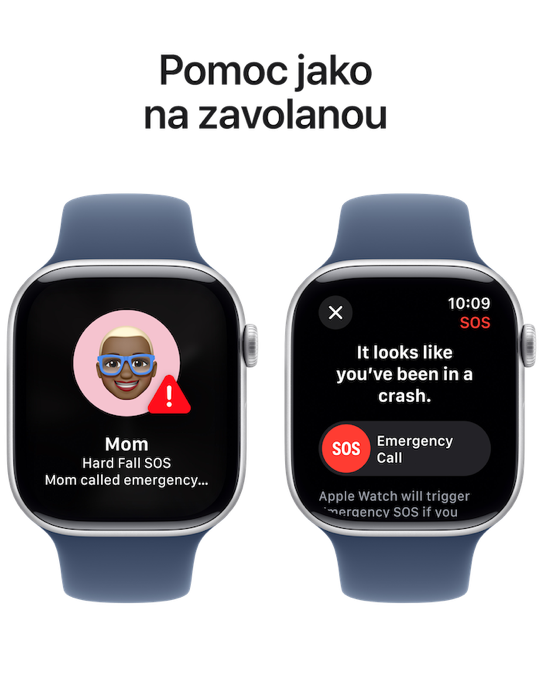 Apple Watch Series 10 GPS + Cellular 42mm stříbrné hliníkové pouzdro, stříbrná - denim sportovní řemínek M/L