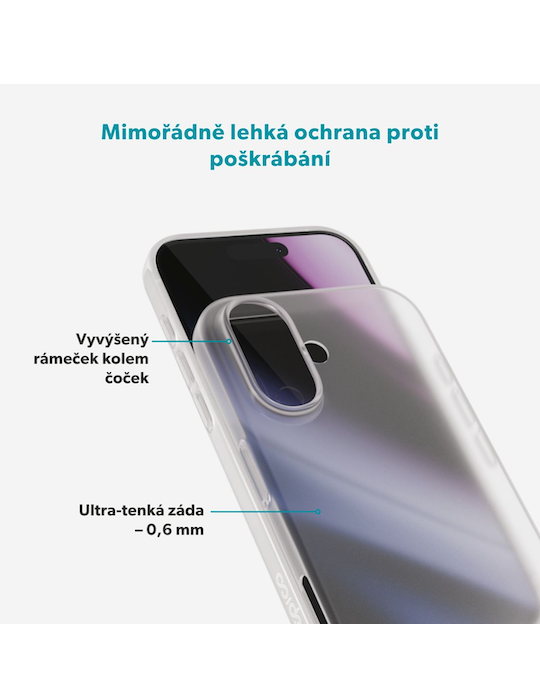 Kryt AirMatte Ultratenký iPhone 17 bílá, bílá