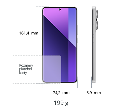 Xiaomi Redmi Note 13 Pro+ 5G 256GB, bílá