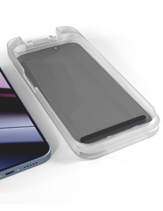 Sklo Epico Privacy 3D DF iPhone 16 Pro/17, Ultra-široké krytí s jednokrokovým aplikátorem proti prachu, čirá