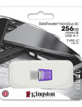 Flash disk Kingston DataTraveler microDuo 3C 256GB 200MB/s dual USB-A + USB-C, šedá