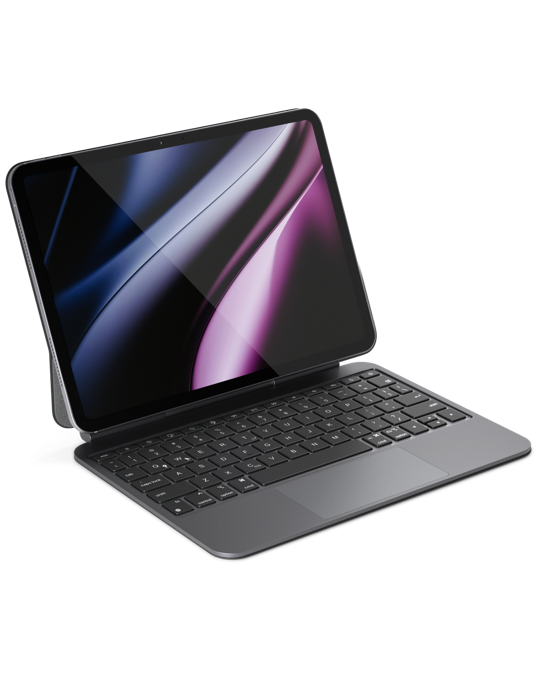 Epico UltraBoard tenká hliníková klávesnice s pouzdrem EK40 iPad Pro 11" (1.-4. gen)/Air 10,9" (A14-M1)/Air 11" (M2-M4) - CZ - v, černá