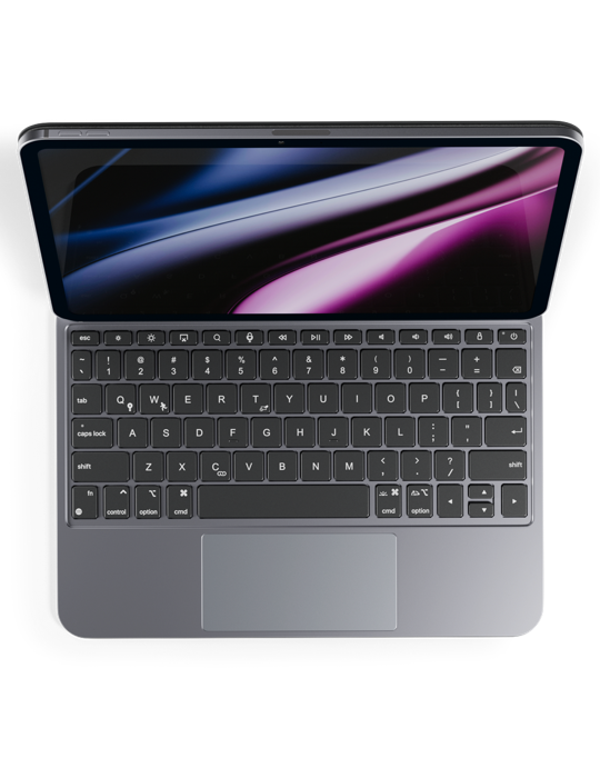 Epico tenká hliníková klávesnice EK40 iPad Pro 12,9" (3.-6. gen)/Air 13" M2-M3, černá