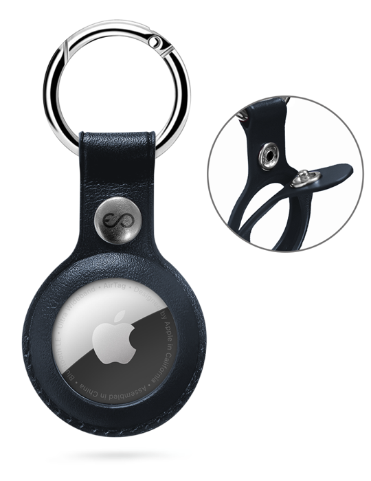Kryt Epico Leather pro O2 Tag a Air Tag, modrá