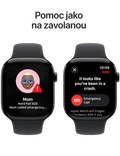 Apple Watch Series 10 GPS + Cellular 42mm klavírně černé hliníkové pouzdro, klavírně černá - černý sportovní ř. M/L