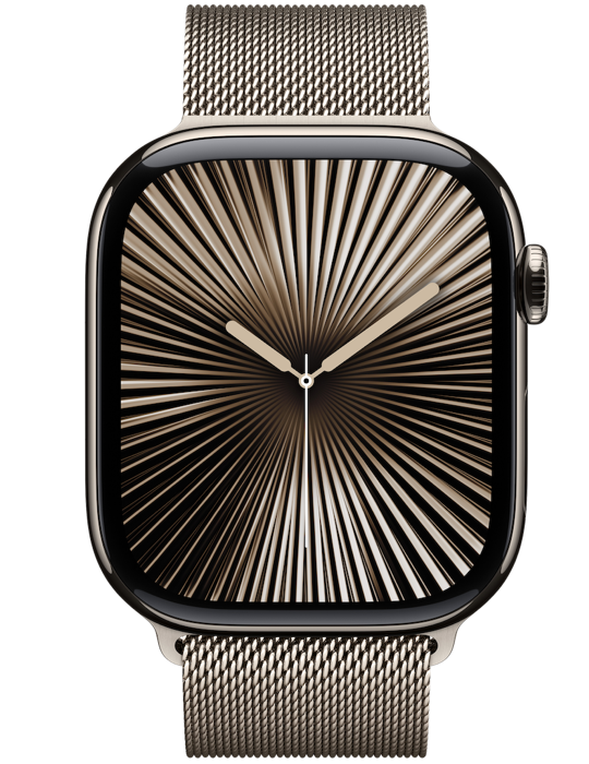 Apple Watch Series 10 GPS + Cellular 42mm přírodně titanové pouzdro, přírodní titan - Milánský tah