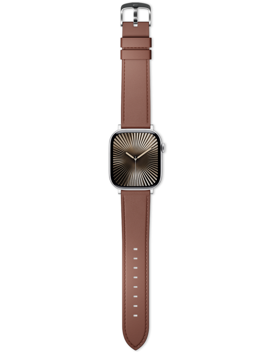 Řemínek Apple Watch Leather 42/44/45/46/49, hnědá