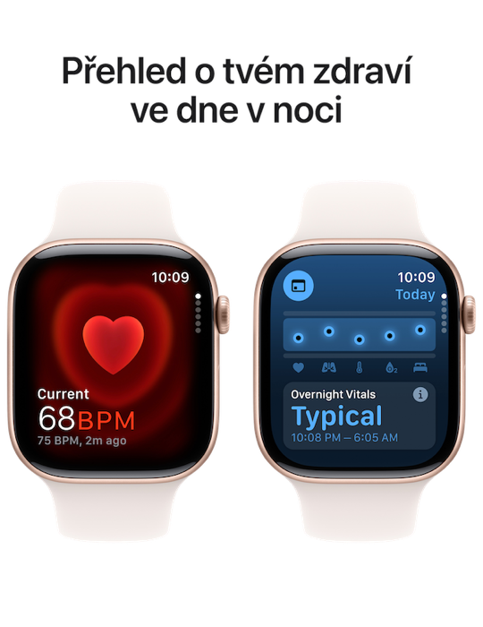 Apple Watch Series 10 GPS + Cellular 42mm, růžově zlatá - světle ruměný sp. ř. S/M
