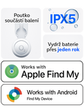 Lokalizační čip O2 tag 2v1 pro Apple i Android 3ks, bílá