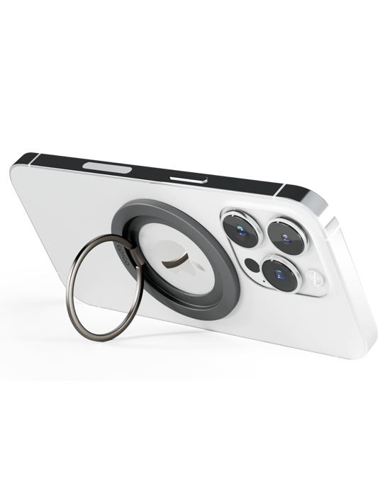Držák na mobil Epico Magnetic Ring MagSafe, šedá