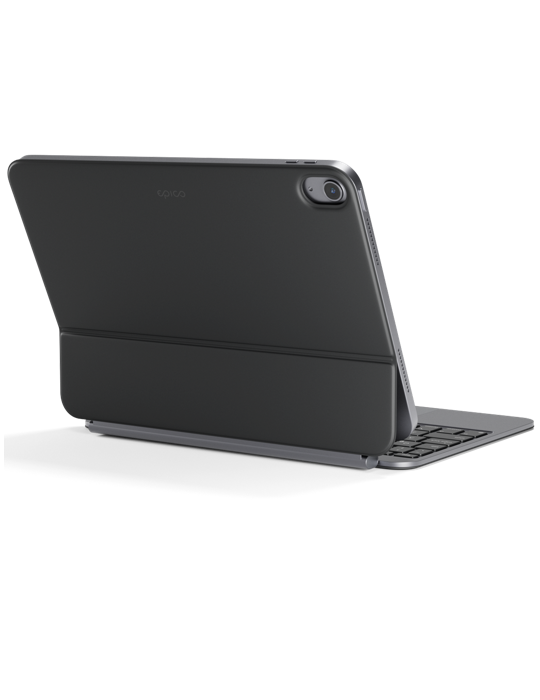 Tenká hliníková klávesnice s pouzdrem EK40 pro Apple iPad 10,9" (2022)/11", černá