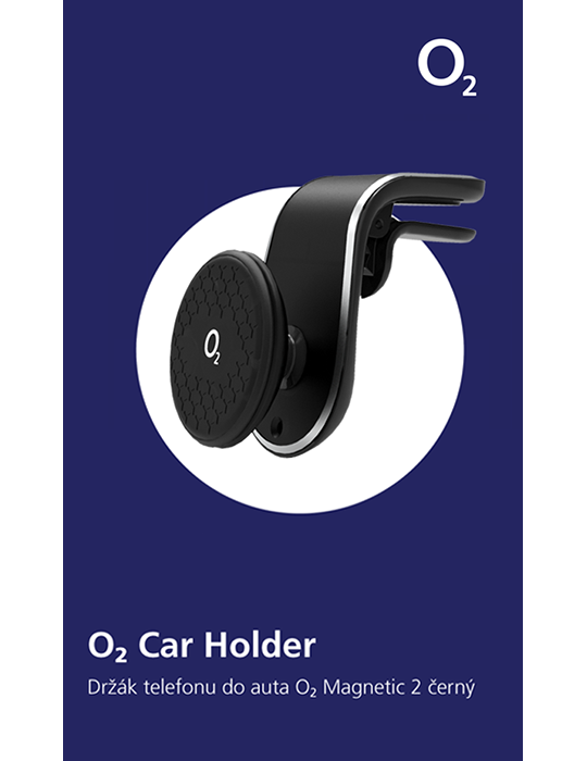 O2 držák do auta Magnetic 2, černá
