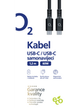 Kabel O2 USB-C x C 1,2m magnetický, černá